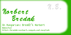 norbert bredak business card